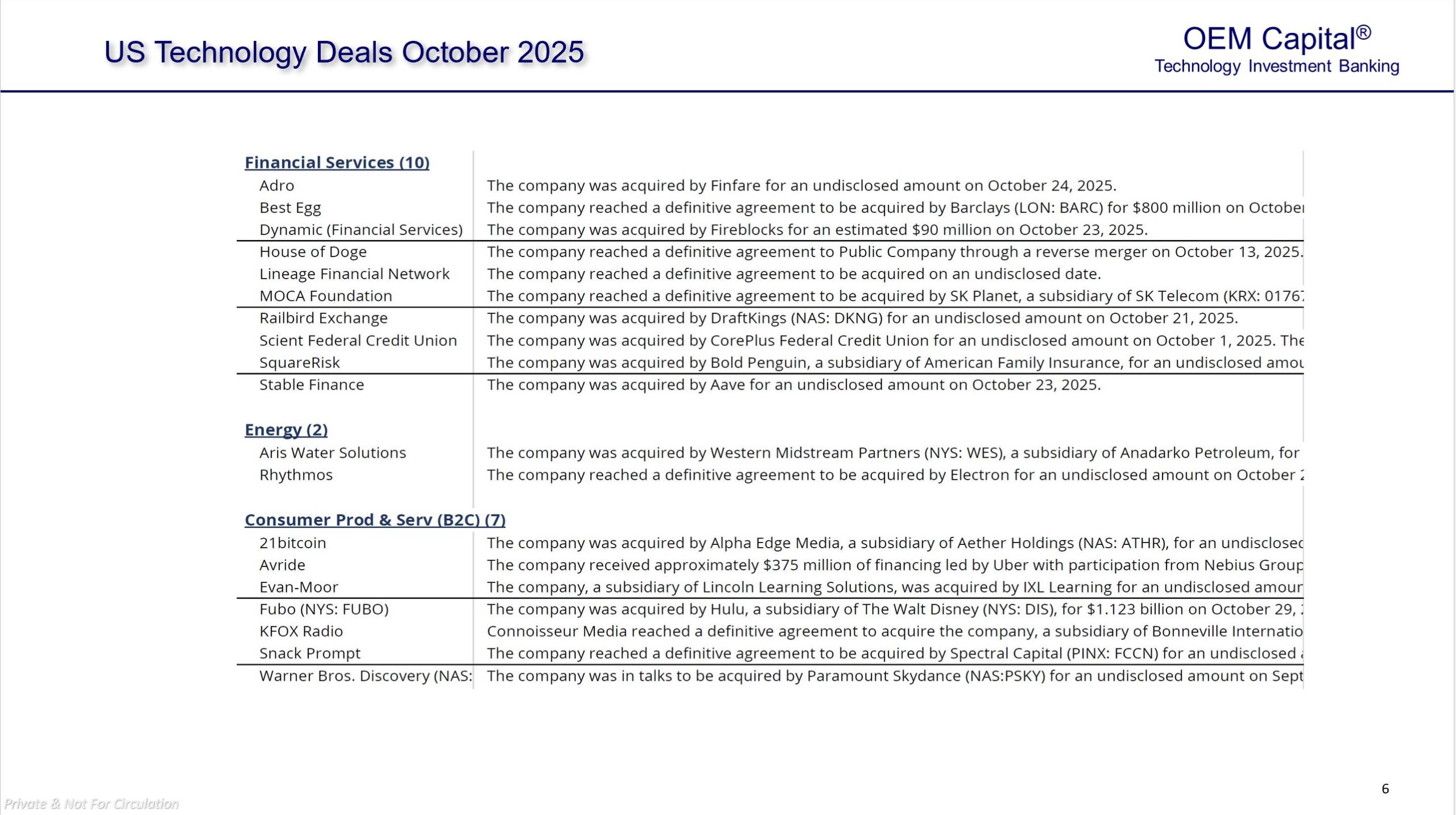 Merger Ahead October 2025 p6